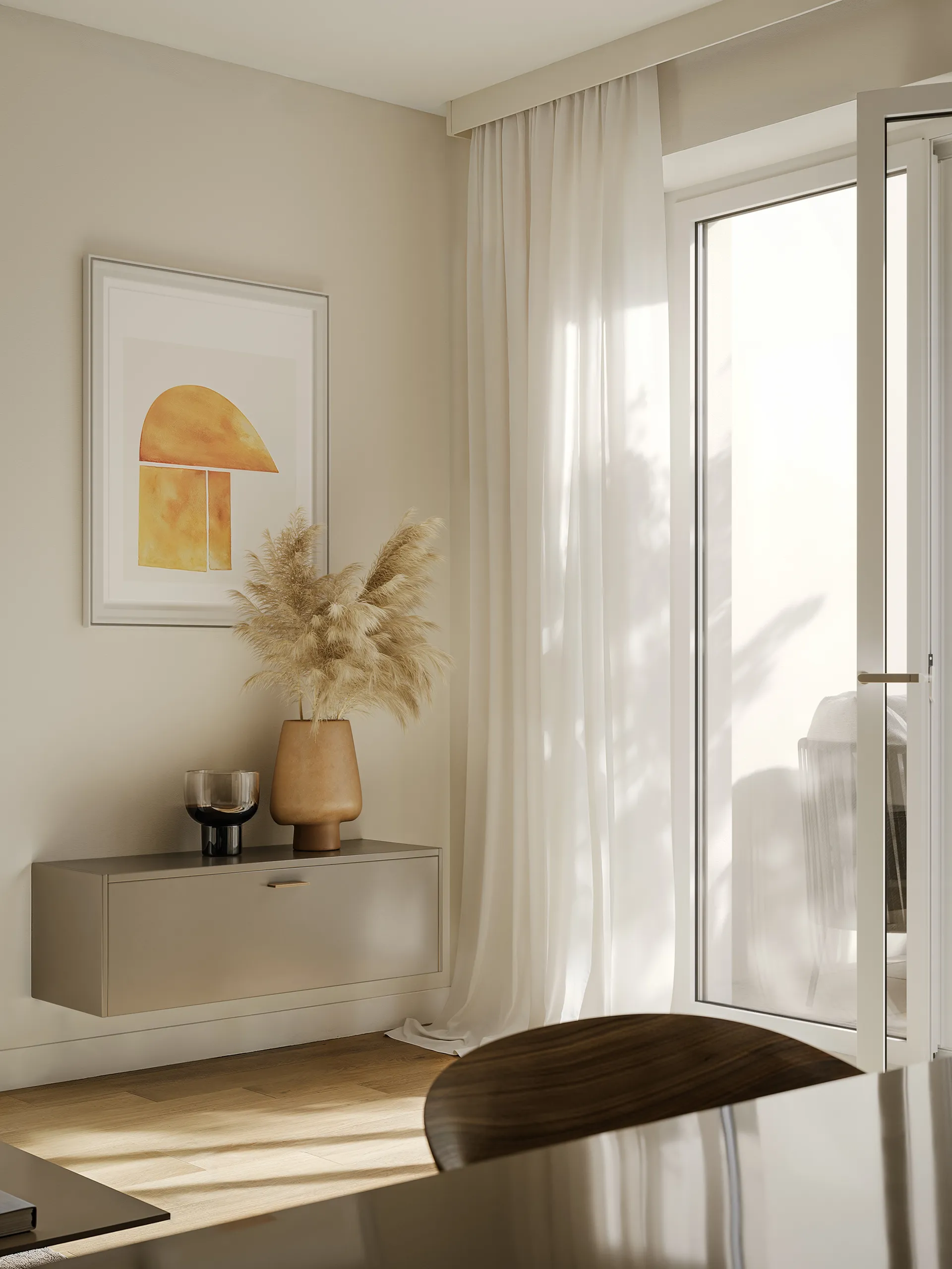 Arredi e dettagli del living di Clivia Living Pisana pensati per un'abitazione elegante e funzionale.